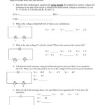 Series And Parallel Circuits Worksheet With Answers Grade 9